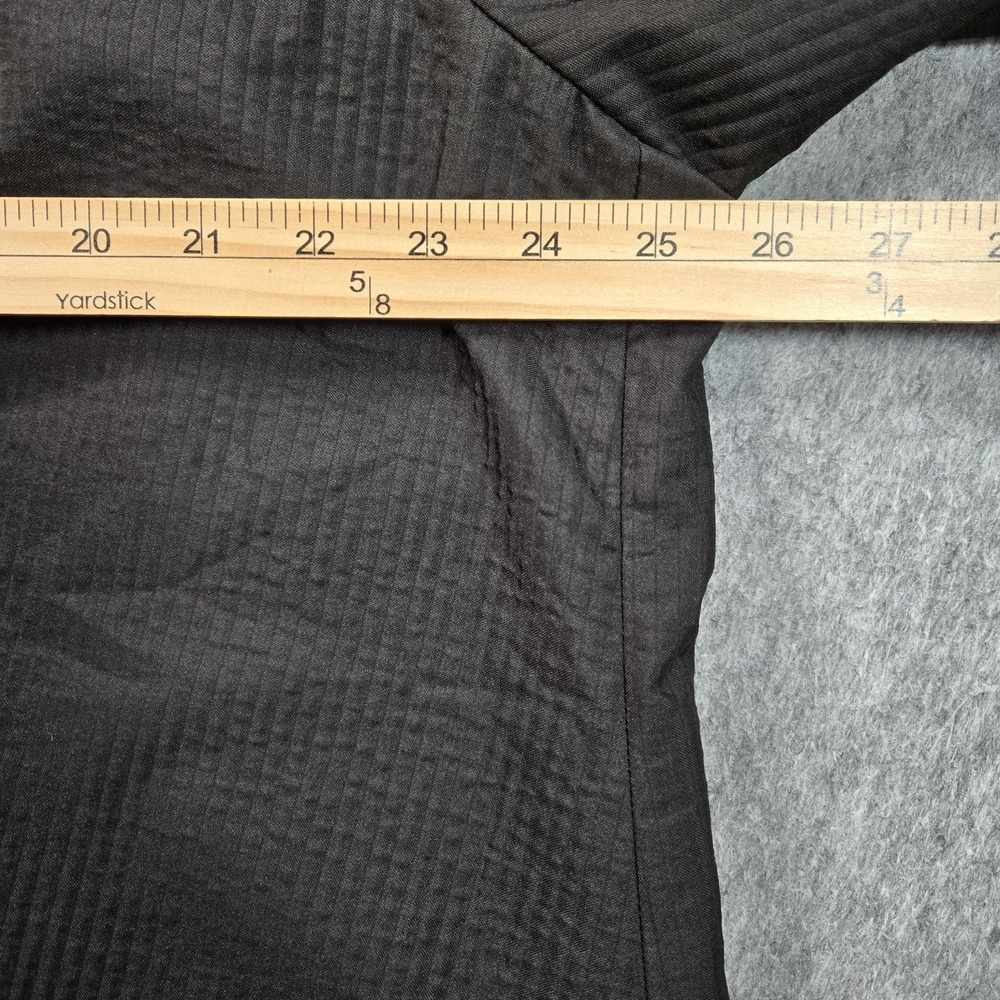 Eileen Fisher Coat Womens 2X Black Hooded Long Rain Snap Front Lined Lightweight - Picture 6 of 10